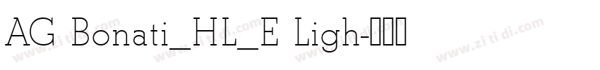 AG Bonati_HL_E Ligh字体转换